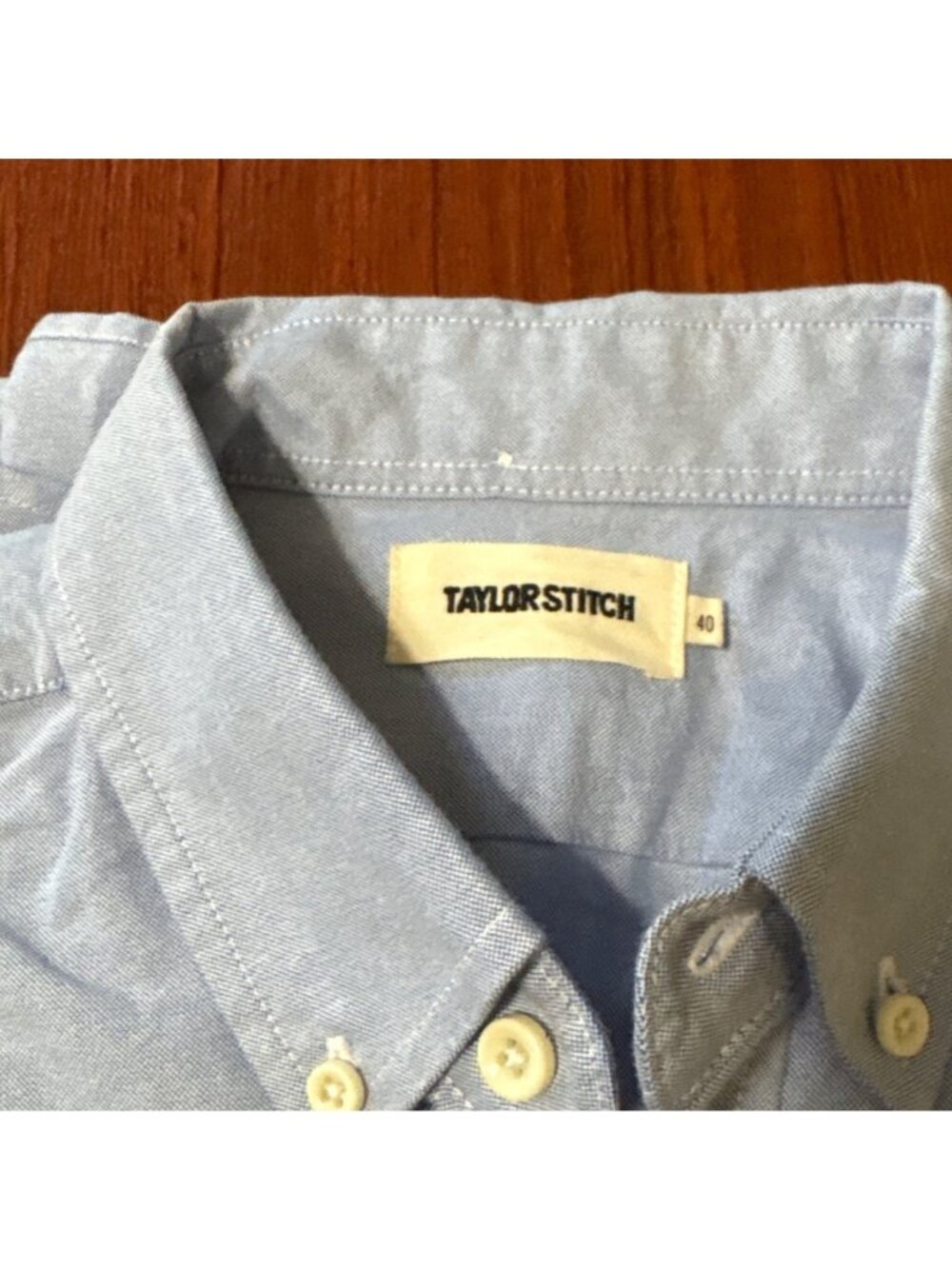 Taylor Stitch The Jack Blue Oxford Button Down Shirt Size 40 Medium - Picture 3 of 3